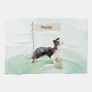 Individuelle Name Border Collie Pet Hund Geschirrtuch