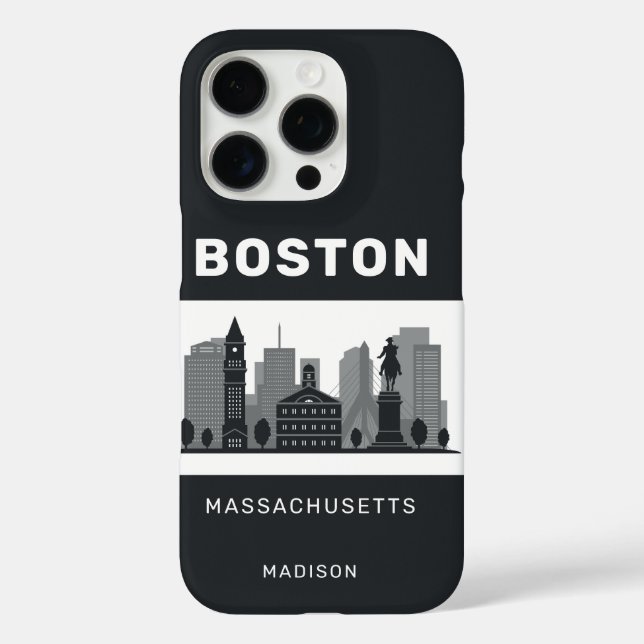 Individuelle Name Boston Massachusetts Case-Mate iPhone Hülle (Rückseite)