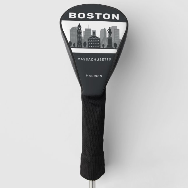 Individuelle Name Boston Massachusetts Golf Headcover (Vorderseite)