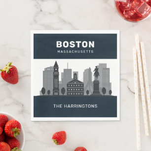 Individuelle Name Boston Massachusetts Serviette