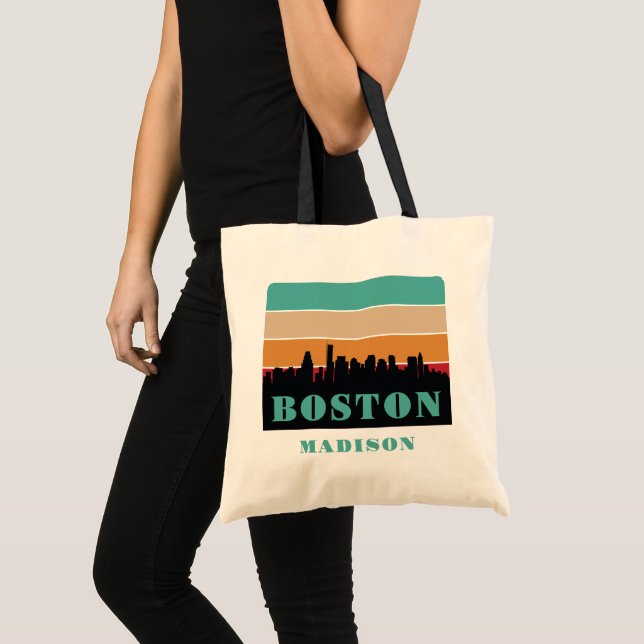 Individuelle Name Boston Massachusetts Tragetasche (Vorderseite (Produkt))
