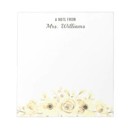 Individuelle Name Botanische Blume floral A Hinwei Notizblock