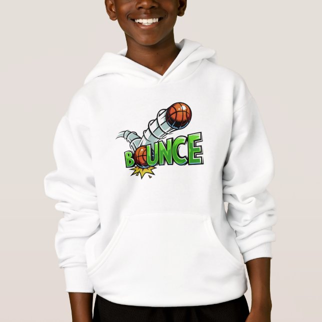 Individuelle Name BOUNCE Basketballkleidung Hoodie (Vorderseite)
