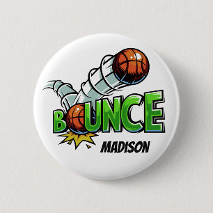 Individuelle Name BOUNCE Basketballtasten Button