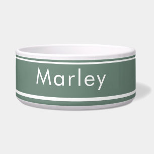 Individuelle Name Bowl for Hogs - Sage Green Napf