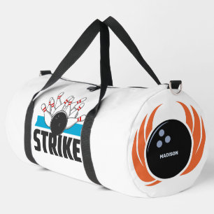Individuelle Name Bowling Ball mit Flamme Duffle Bag