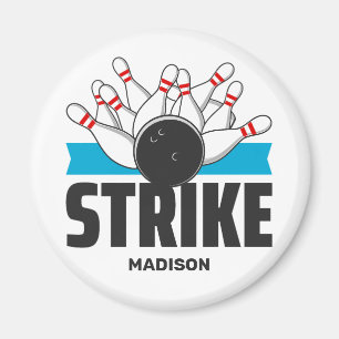 Individuelle Name Bowling Strike Magnet