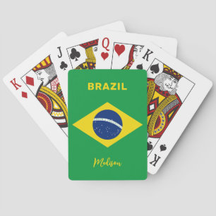 Individuelle Name Brasilien - Flagge Spielkarten