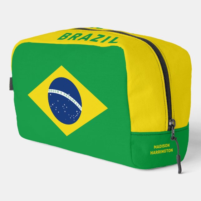 Individuelle Name Brasilien - Flagge Waschbeutel (Rechte Ecke)