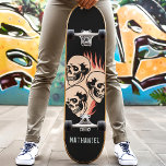Individuelle Name "Brennende Schädelflames" Skateboard<br><div class="desc">Skateboard "Burning Skull Flames" Individuelle Name</div>