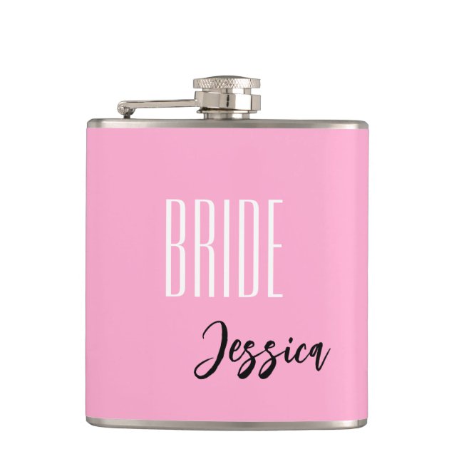 Individuelle Name Bride Flask Flachmann (Vorderseite)