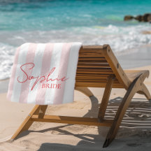 Individuelle Name Bride Pink Stripe | Bachelorette