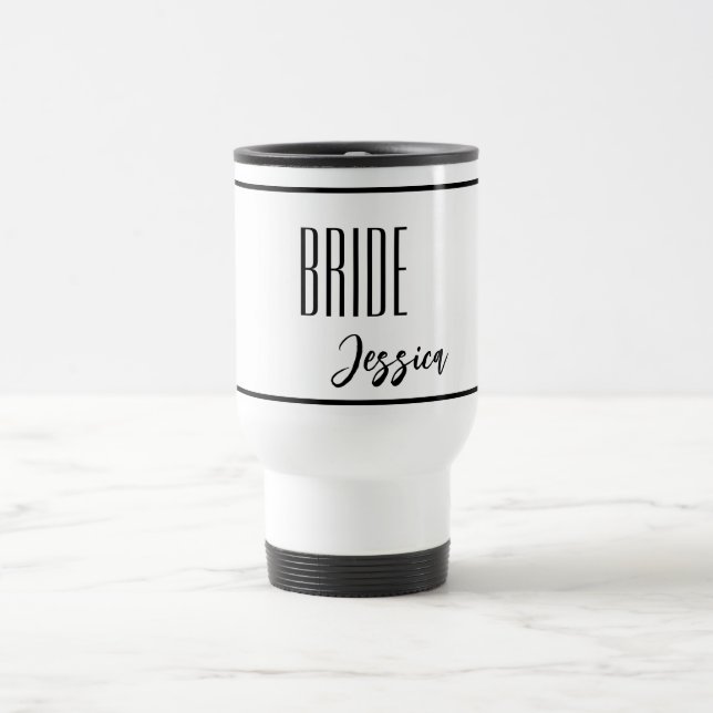 Individuelle Name Bride Travel Mug Reisebecher (Mittel)