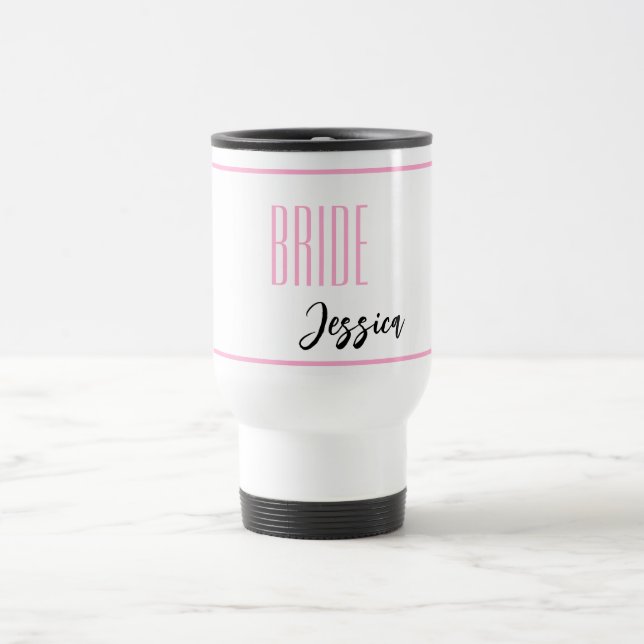 Individuelle Name Bride Travel Mug Reisebecher (Mittel)