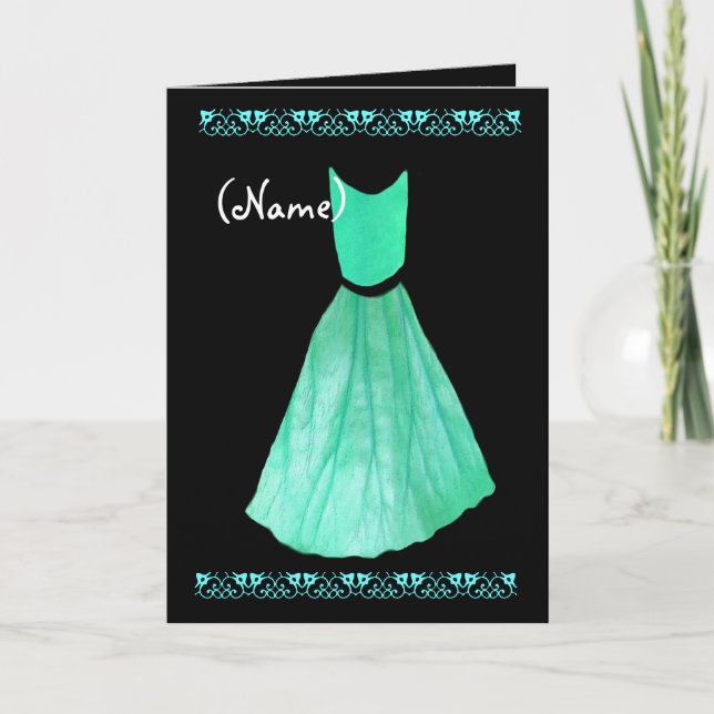 INDIVIDUELLE NAME Bridesmaid Einladung MINT GREEN  (Vorderseite)