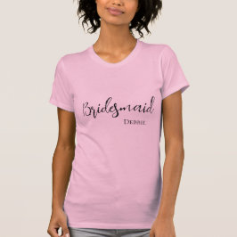 Individuelle Name Bridesmaid T - Shirt