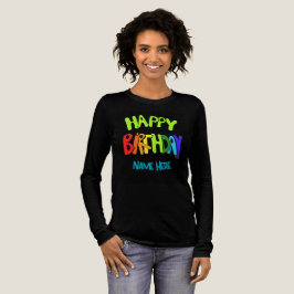 Individuelle Name Bright und Happy Birthday Tri-Blend Shirt