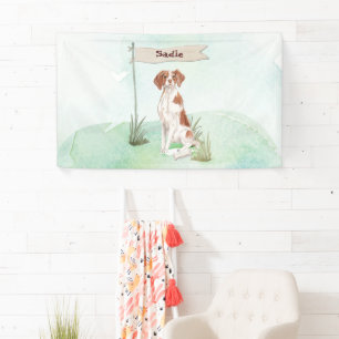 Individuelle Name Brittany Haustier Hund Banner