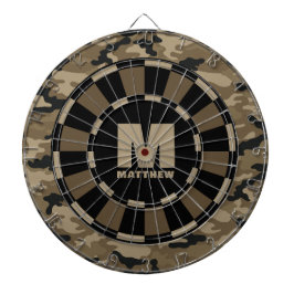 Individuelle Name Brown Black Camouflage Dartboard Dartscheibe