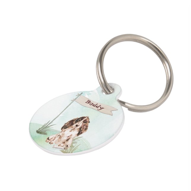 Individuelle Name Brown Cocker Spanisch Haustier H Haustiermarke (Seite)