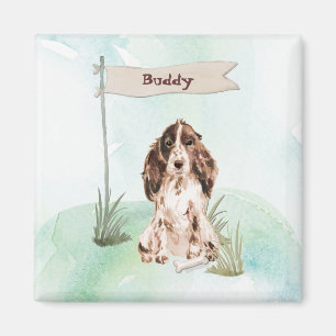 Individuelle Name Brown Cocker Spanisch Haustier H Magnet