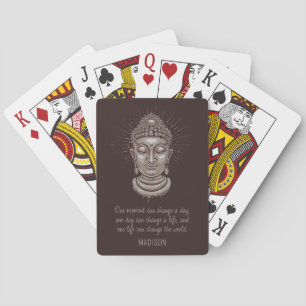 Individuelle Name Buddha Zitat Spielkarten