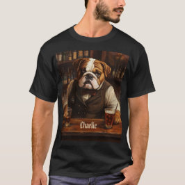 Individuelle Name Bulldog Barkeeper T-Shirt