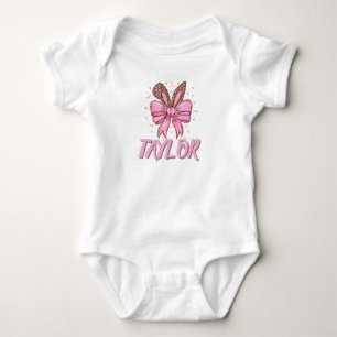 Individuelle Name Bunny Leopard Niedlich Taylor sü Baby Strampler