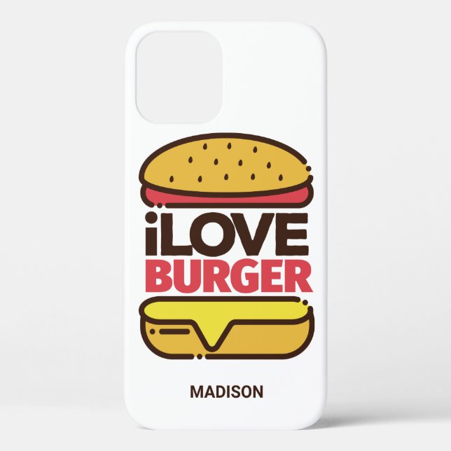 Individuelle Name Burger Lover Telefonfälle Case-Mate iPhone Hülle (Rückseite)