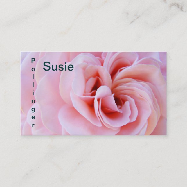 Individuelle Name Business Cards Rosa Blume Visitenkarte (Vorderseite)