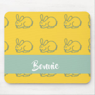 Individuelle Name-Buttergelb Mousepad