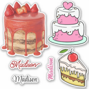 Individuelle Name Cake Aufkleber