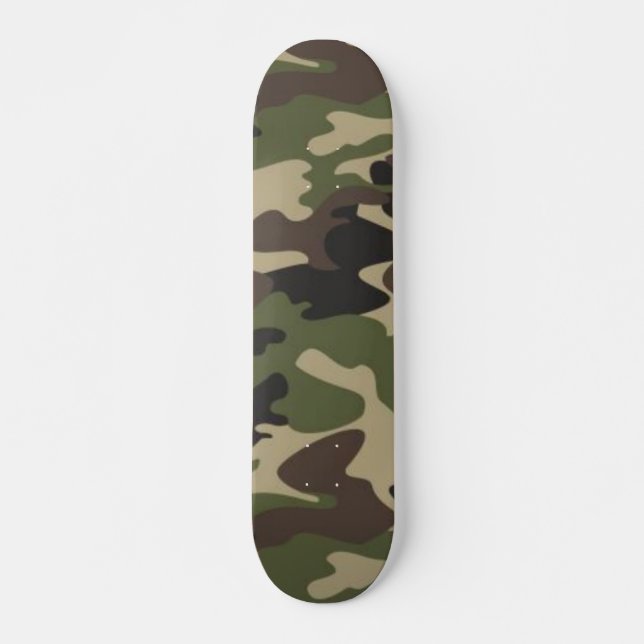 Individuelle Name Camouflaged Camouflage Design Skateboard (Vorne)