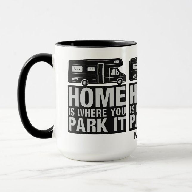 Individuelle Name Camper Van Tasse (Links)