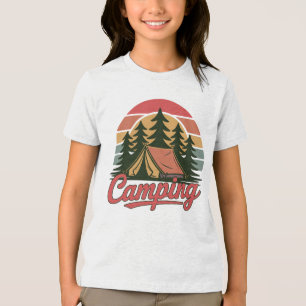 Individuelle Name Camping Tri-Blend Shirt
