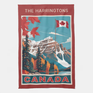 Individuelle Name Canada Travel Poster Geschirrtuch