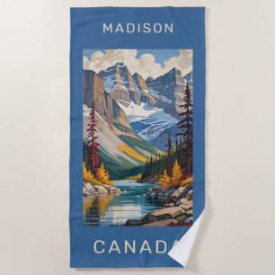 Individuelle Name Canada Travel Poster Strandtuch