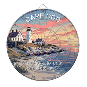 Individuelle Name Cape Cod Massachusetts Dartscheibe