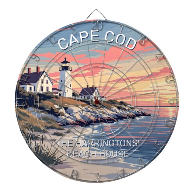 Individuelle Name Cape Cod Massachusetts Dartscheibe (vorne)