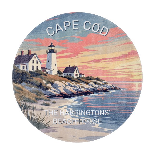 Individuelle Name Cape Cod Massachusetts Schneidebrett (Vorderseite)
