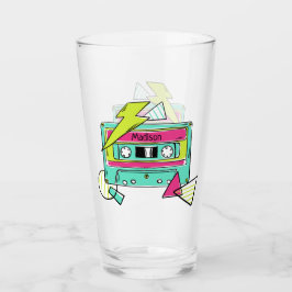Individuelle Name Casette Tape Pint-Klasse Glas