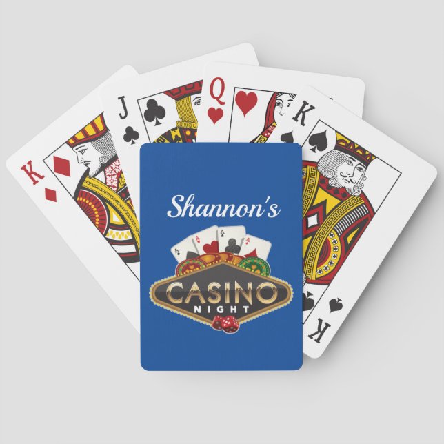 Individuelle Name Casino Spielkarten (Rückseite)