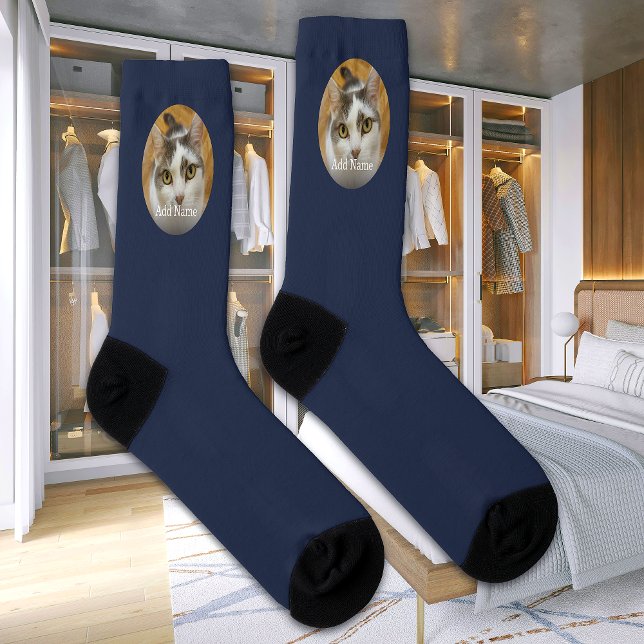 Individuelle Name Cat Dog Foto Modernes Personalis Socken (Von Creator hochgeladen)