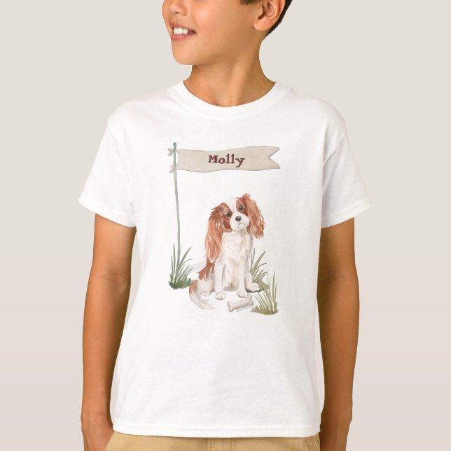 Individuelle Name Cavalier King Charles Spaniel Pe T-Shirt (Vorderseite)