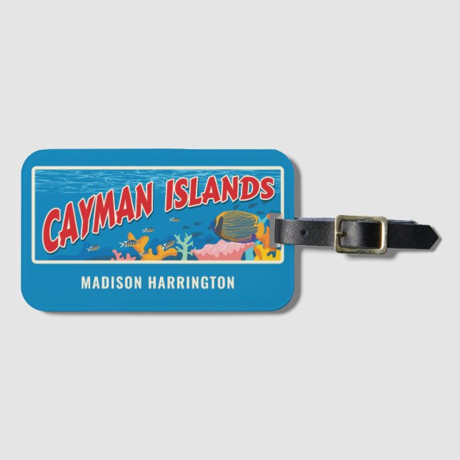 Individuelle Name Cayman Islands Gepäckanhänger (Vorderseite (Horizontal))