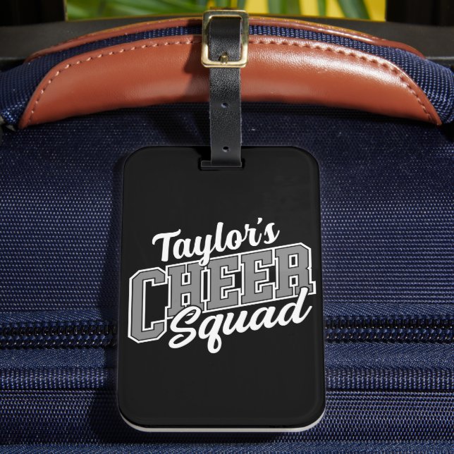 Individuelle Name Cheerleader School Varsity Cheer Gepäckanhänger (Vorderseite Insitu 2)