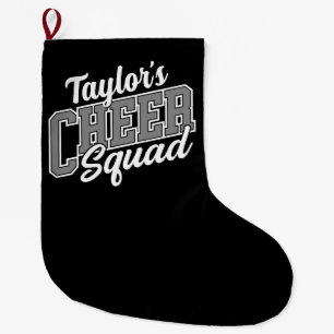 Individuelle Name Cheerleader School Varsity Cheer Großer Weihnachtsstrumpf