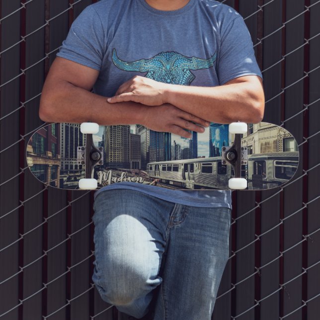 Individuelle Name Chicago USA Skateboard (Außenbereich 3)