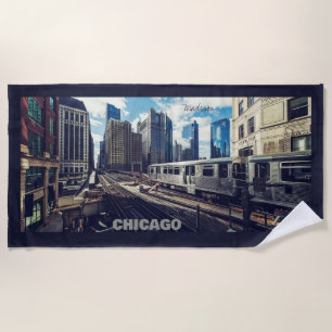Individuelle Name Chicago USA Strandtuch
