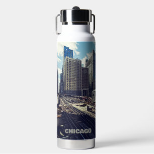 Individuelle Name Chicago USA Trinkflasche